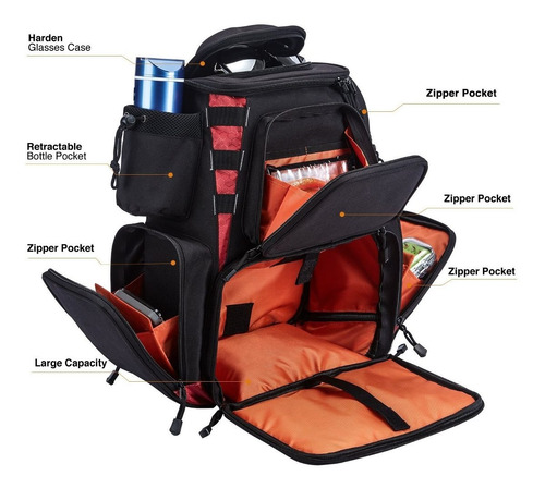 Pesca Piscifun Trastos Mochila Grande Impermeable Bolso De L