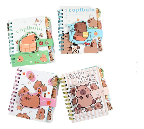 Mini Libreta Capibara Hojas Con Diseño Y Separadores