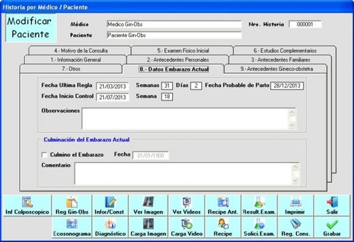 Programa Control Consultorios Medicos Gineco-obstetra