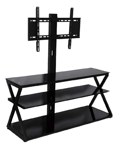 Mueble Para Tv Consola Con Soporte Incoroprado Home Trends Color Negro Pantalla desde 32 hasta 70 Pulgadas