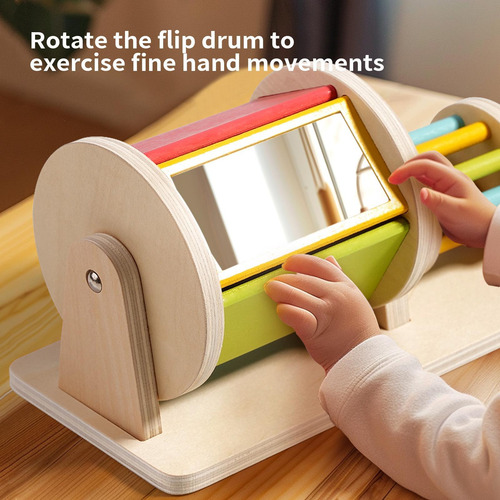 Tambor Giratório Montessori Brinquedo Sensorial Diferencie