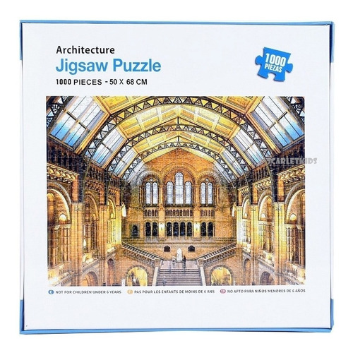 Imagen 2 de 7 de Puzzle Rompecabezas 1000 Piezas Arquitectura Salon Jigsaw