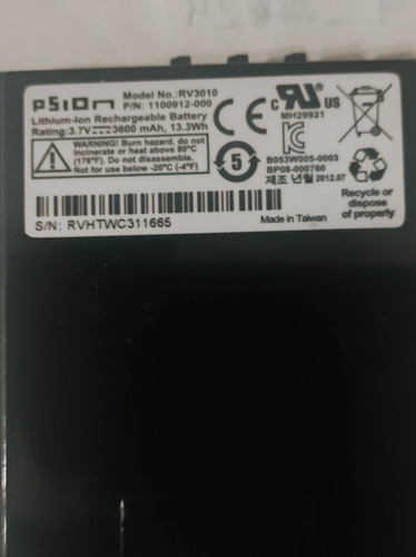 Imagen 3 de 4 de Batería Zebra Psion Modelo Rv3010. Leer Descripción Publicad