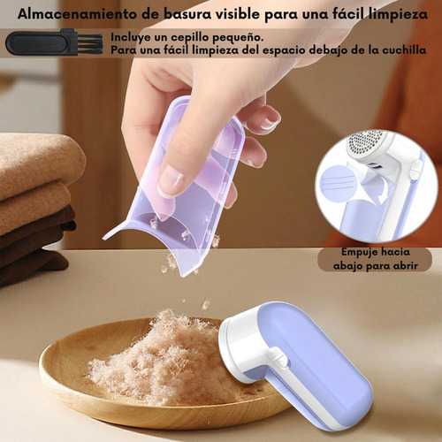 Saca Pelusa Removedor Bolitas Ropa Carga Usb Color Rosa