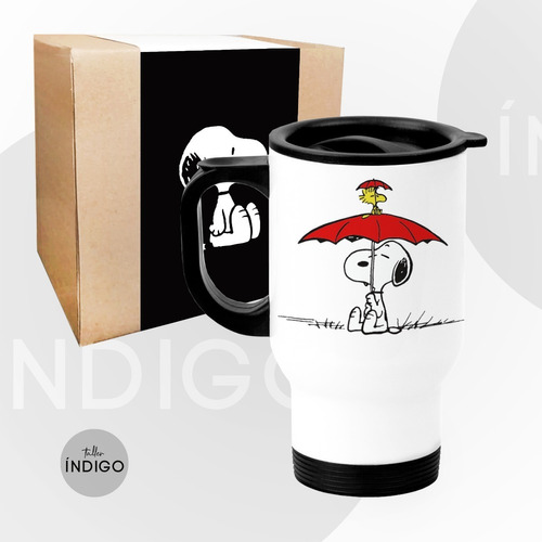 Termo Snoppy Acero Base+ Empaque Personalizado Artesanal