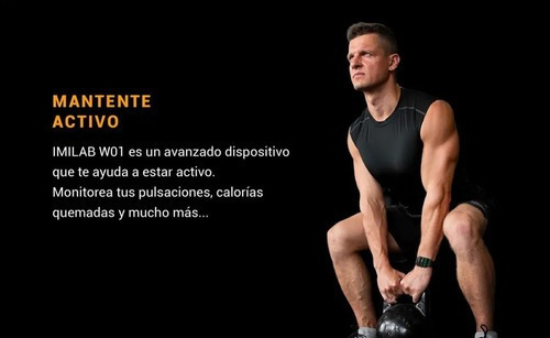 Smartwatch Reloj Inteligente Imilab W01 Negro Spo2 1.69
