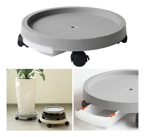 Bandeja De Macetas Con Ruedas Universales Soporte De