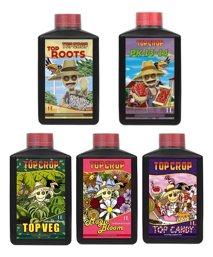 Five Pack 1 Lt Top Crop (veg +bloom +candy +pk 13/14 + Roots