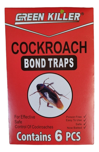 6 Repelente Trampa Pegamento Cucaracha U Otros Insectos 