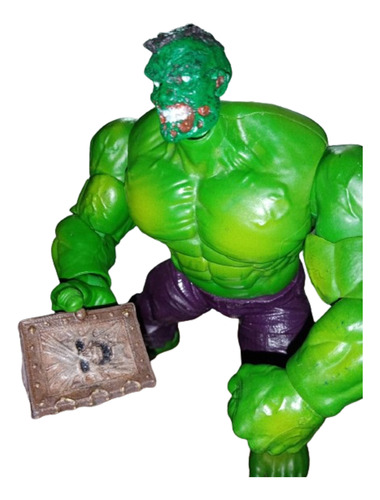 Hulk Marvel Zombies  Cabeza Y Necronomicón  Resina 3d
