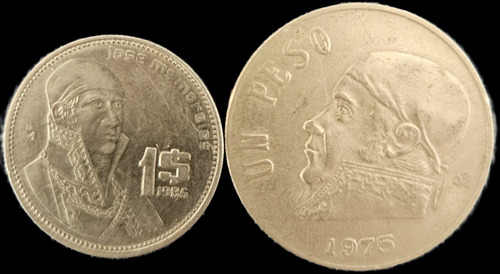 Monedas De 1 Peso 1975 Y 1985