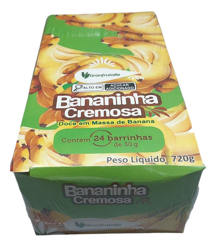 Granfrutalle bananinha cremosa caixa com 24 unidades de 30g
