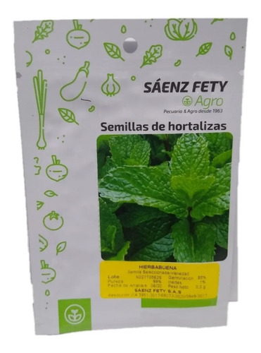 Semilla Seleccionada Aromatica Hierbabuena Sobre De 0,2 Grms