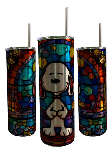 Termo Café Skinny Tumbler Peanuts Snoopy Vitral