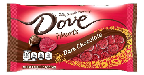 Dove Hearts Chocolate Amargo 251g (3 Piezas)
