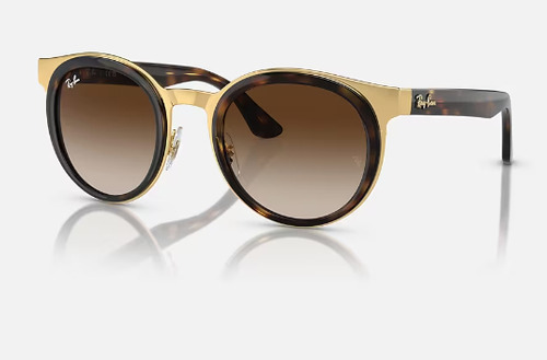 Óculos De Sol Feminino Ray-ban Bonnie Rb3710 001/13 50 Cor Dourado Cor da armação Dourado Cor da haste Marrom Cor da lente Marrom Desenho Redondo