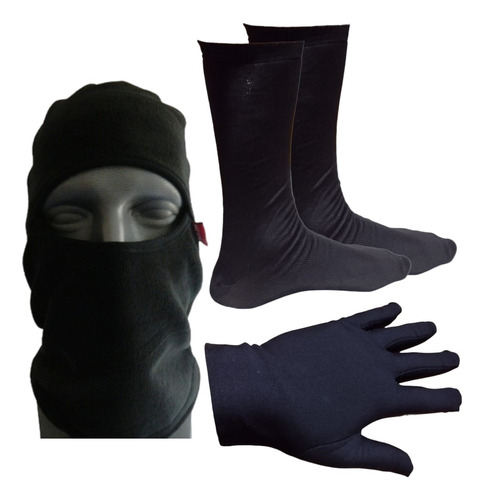 Combo Invernal! Guantes + Medias + Pasamontañas Polar Dzz