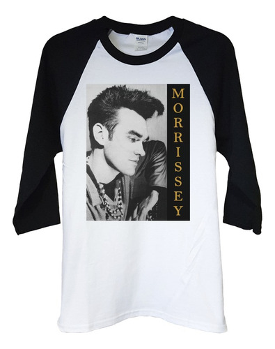 Polera Raglan 3/4 Morrissey Face Poster Pop Abominatron