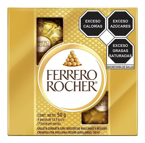 Chocolate Ferrero Rocher Edicion Especial 4 Pzs 50gr