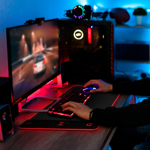 Mouse Pad Gamer Hypergear Battle Charge Cargador Inalámbrico