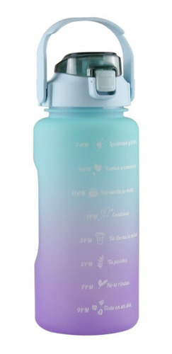Imagen 8 de 10 de Botella De Agua Motivadora 2 Litros Con Marcador De Tiempo