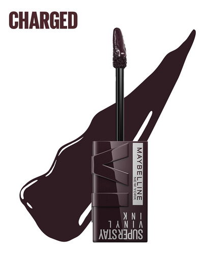 Labial Líquido Maybelline Superstay Vinyl Ink Acabado Brillante Color Charged Charged 140