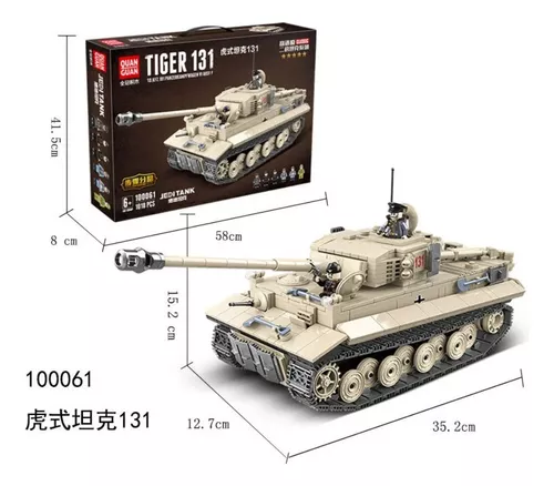 cansado Quemar fusible Tanque 2da Guerra Mundial Panzer Vi Tiger I, Compatible Lego