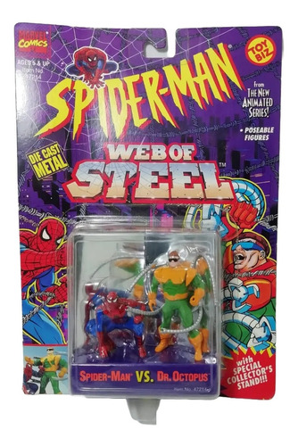Spider-man Web Of Steel Die Cast Metal Figuras 6-pack 1994  