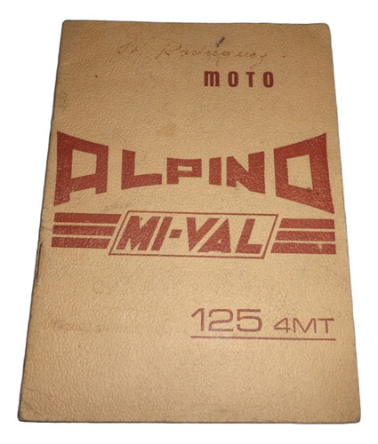 Alpino Mi Val 125 Manual De Usuario (Usado)