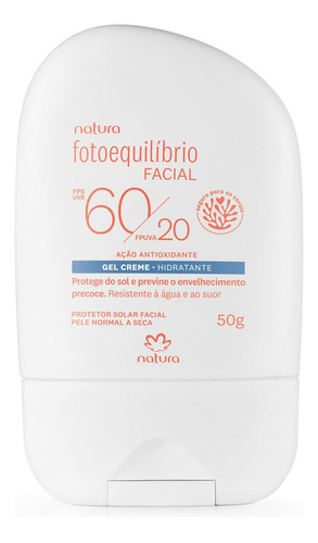 Natura Emulsão Facial Fps 60/fpuva 20 Fotoequilíbrio 50 G