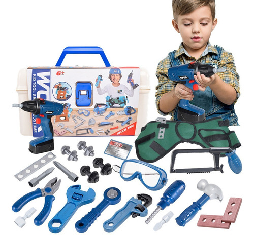 Caja Taladro Niños Accesorios