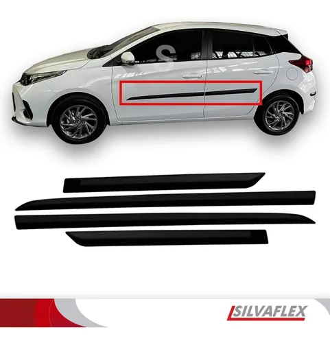 Baguetas Molduras Laterales Toyota Yaris 2022+ Negras