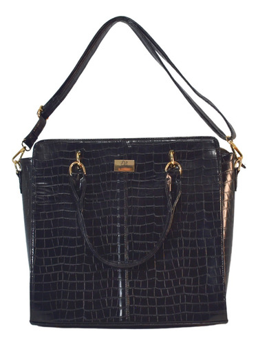 Bolso De Dama Dibella Ejecutivo Imit. Piel Cocodrilo Yalena