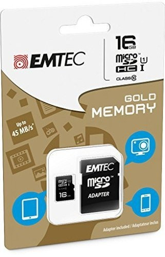 Tarjeta De Memoria Emtec Microsdhc Mini Jumbo Extra De 16 Gb