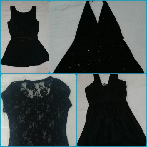 Lote 4 Remeras De Vestir Negras Talle S Impecables! Calidad 