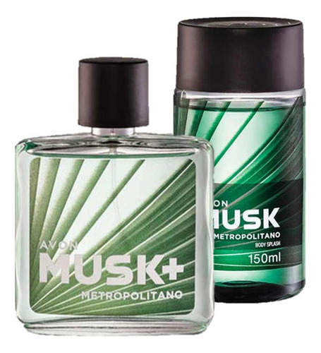 Avon Combo Musk+ Metropolitano Deo Colônia 75ml + Body Splash