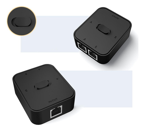 2 Porta Switch De Rede De Gigabits Interno Comutador Preto