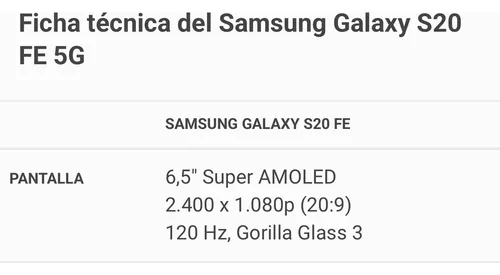 Display Samsung S20 Fe Original