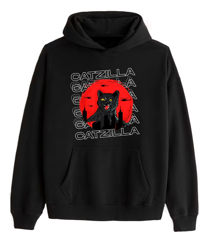 Sudadera Hoodie Streetwear Godzilla Catzilla Gato