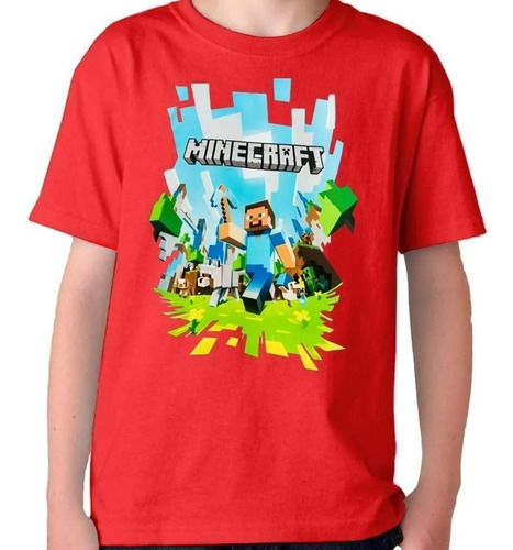 Camiseta Remera Algodón Minecraft 