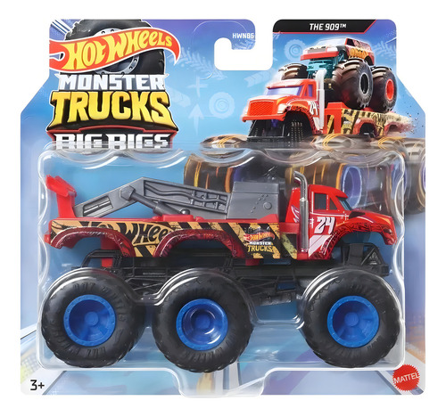 Camión con remolque Hot Wheels Monster Trucks Mattel 1/64 Hwn86 para The 909