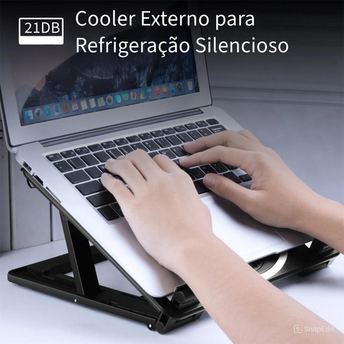Suporte Notebook Celular Tablet Livro Com 2 Ventoinhas Gamer