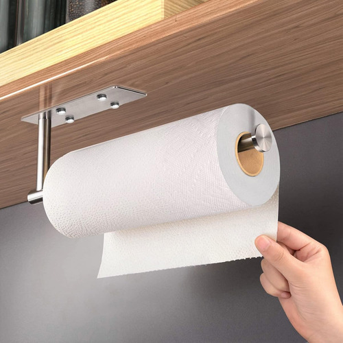 Soporte Autoadhesivo Para Toallas De Papel De Color Plata Silver
