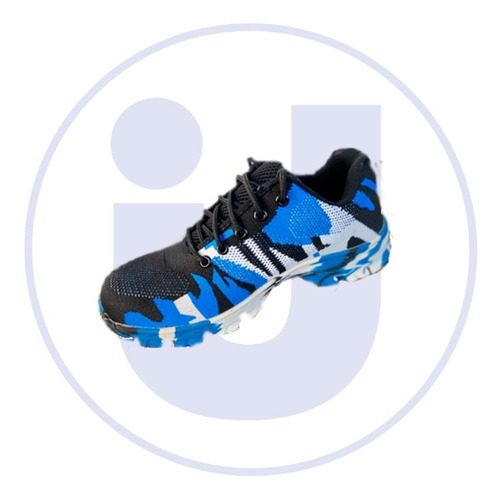 Imagen 2 de 3 de Zapatos P/hierro Camuflajeadas Azul Marca Mapoca