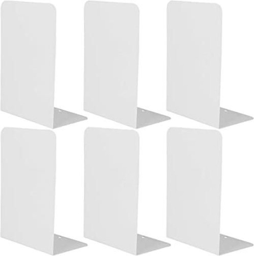 6 Sujetalibros De Metal Blanco Sujetalibros Para