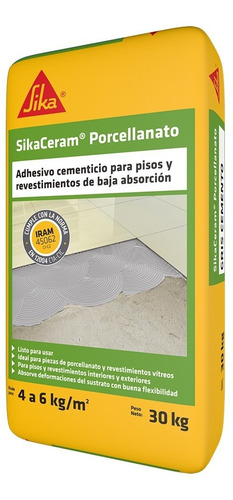 Oferta Pegamento Sika Sikaceram Para Porcelanato 30kg
