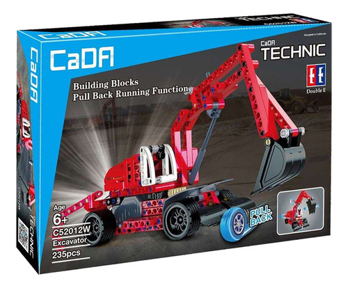 Camión Excavadora Juguete Para Armar 235pzs Cada Technic Azul