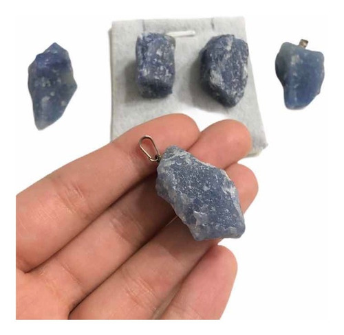 Colgantes De Piedra Cuarzo Azul Natural