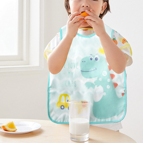 Mono Para Comer Con Doble Capa, Sin Mangas, Para Niños, Con
