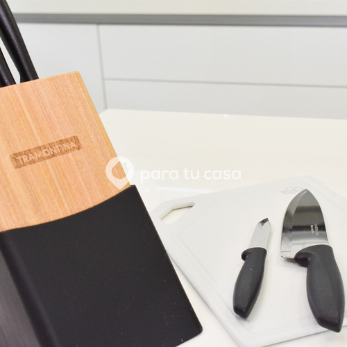 Juego De Cuchillos Y Taco 6 Piezas Plenus Tramontina Ct